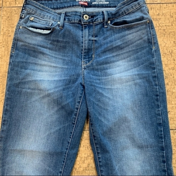 Denizen Levi's High-Rise Ankle Straight Jeans Denim Blue Women's Size 4 Classic - Picture 5 of 12